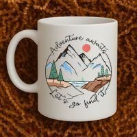 Adventure Awaits Let's Go Find It Adventure Awaits Coffee Mug thumb 2