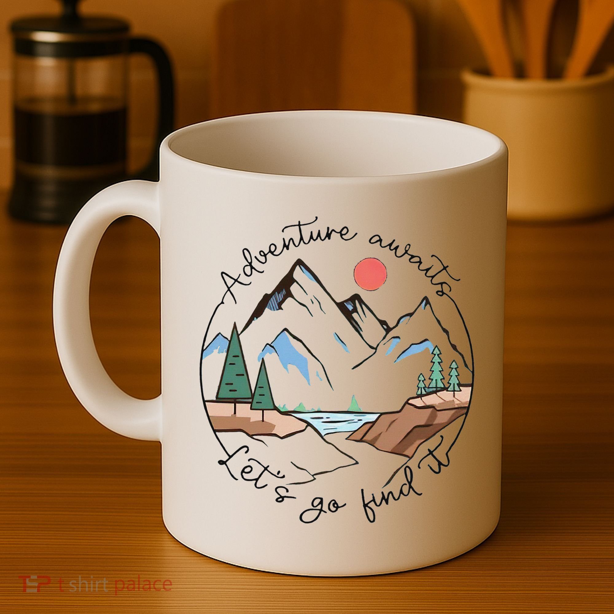 Adventure Awaits Let's Go Find It Adventure Awaits Coffee Mug