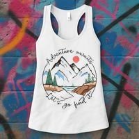 Adventure Awaits Let's Go Find It Adventure Awaits Women's Tank Top thumb 3