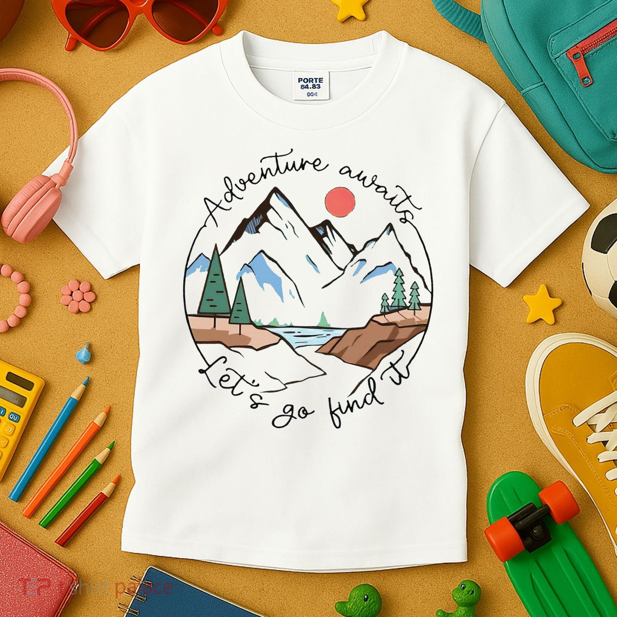 Adventure Awaits Let's Go Find It Adventure Awaits Kids T-Shirt