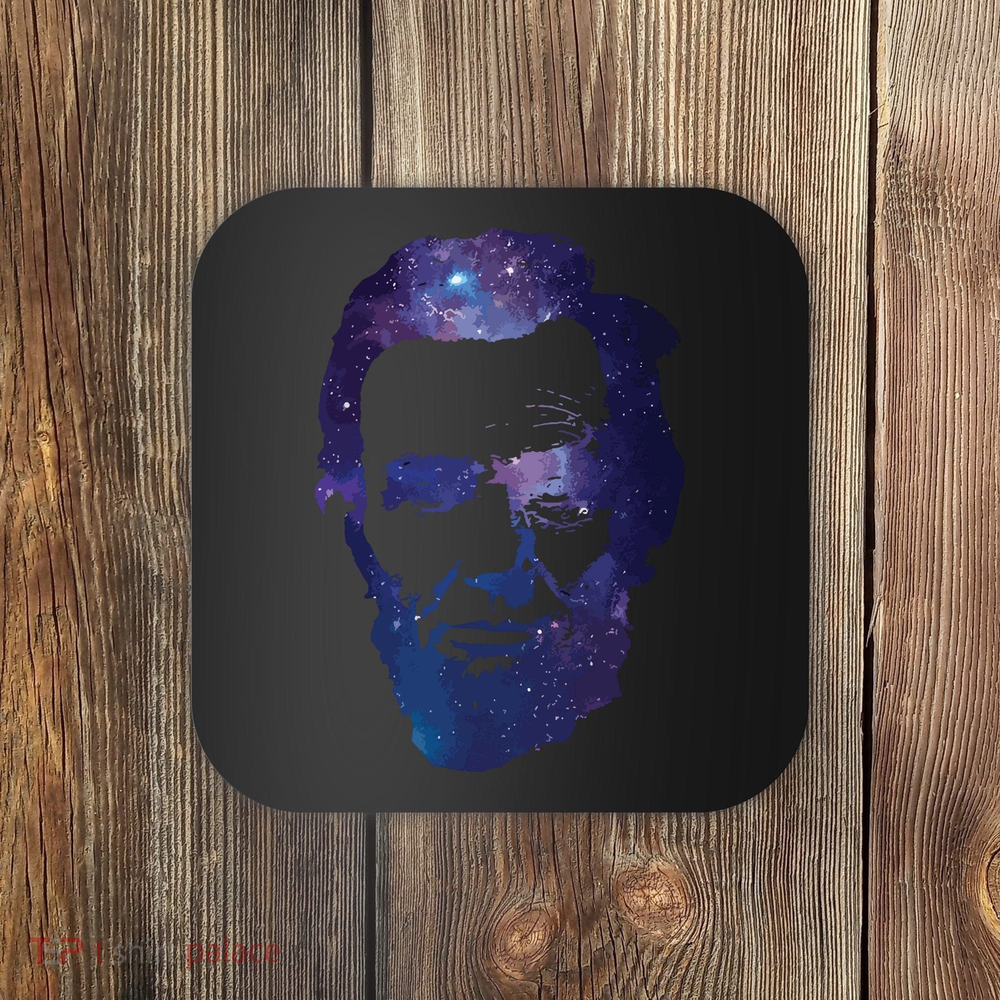 Abe Abraham Lincoln Galaxy Retro President 4th Of July Coaster