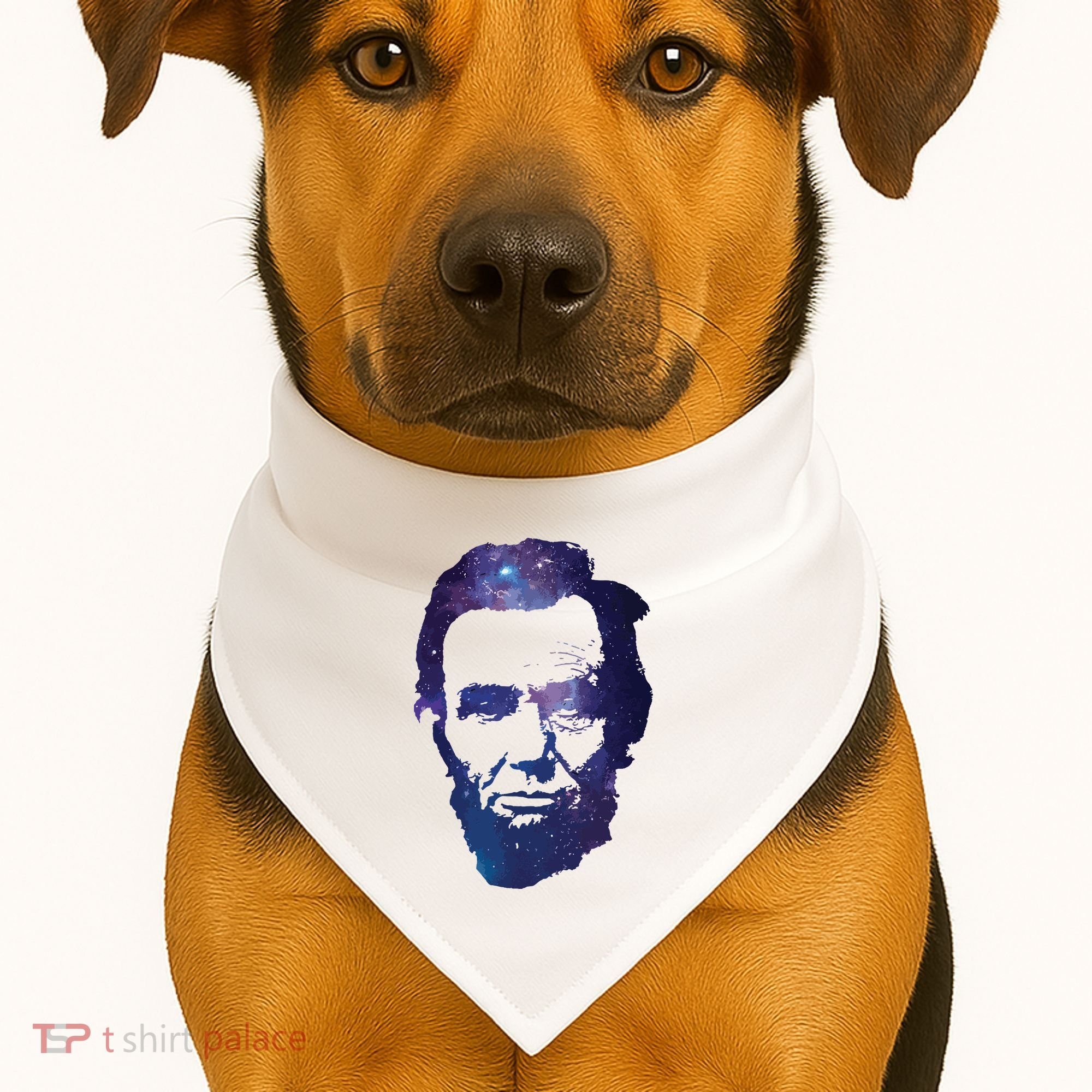 Abe Abraham Lincoln Galaxy Retro President 4th Of July USA-Made Doggie Bandana