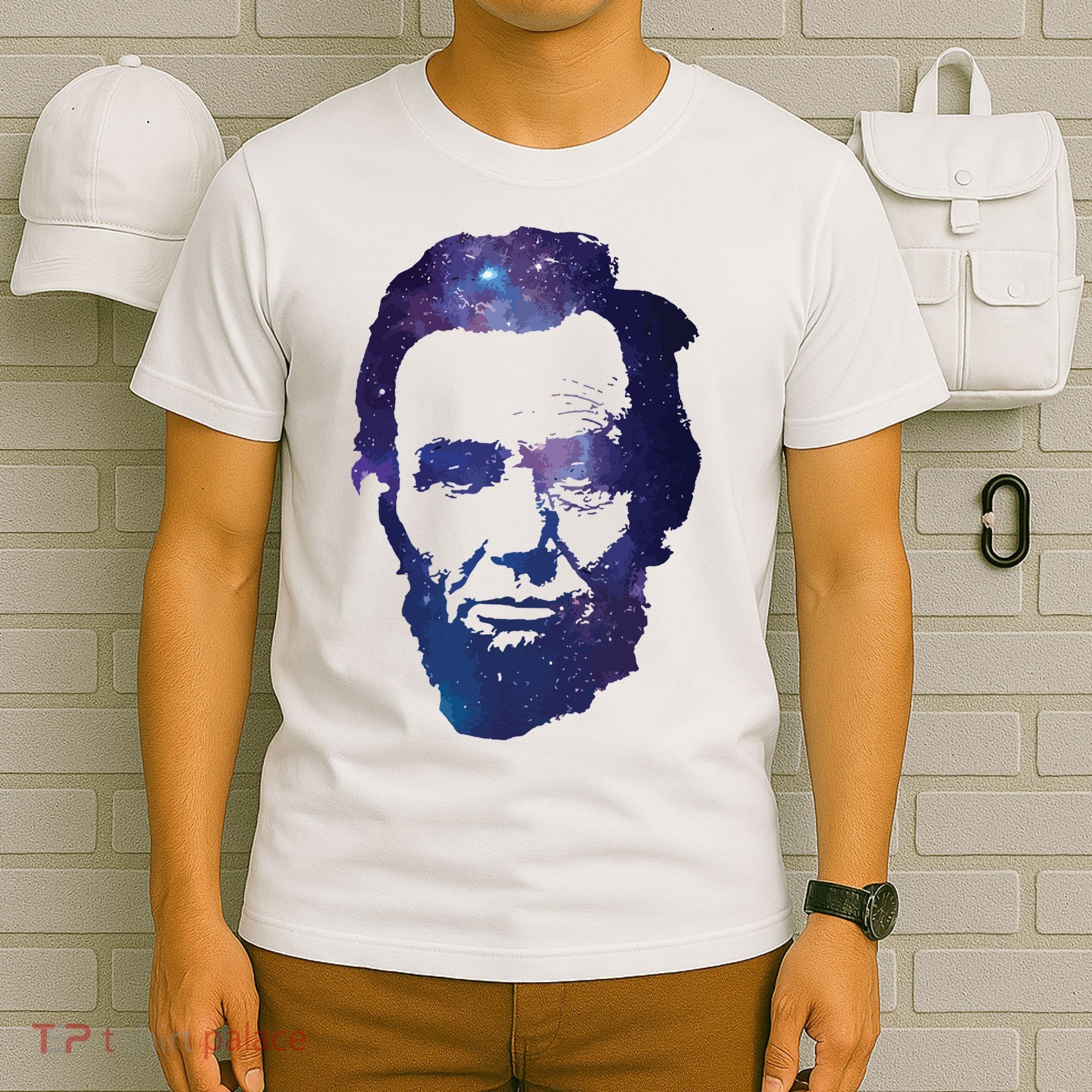 Abe Abraham Lincoln Galaxy Retro President 4th Of July T-Shirt