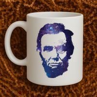 Abe Abraham Lincoln Galaxy Retro President 4th Of July Coffee Mug thumb 2
