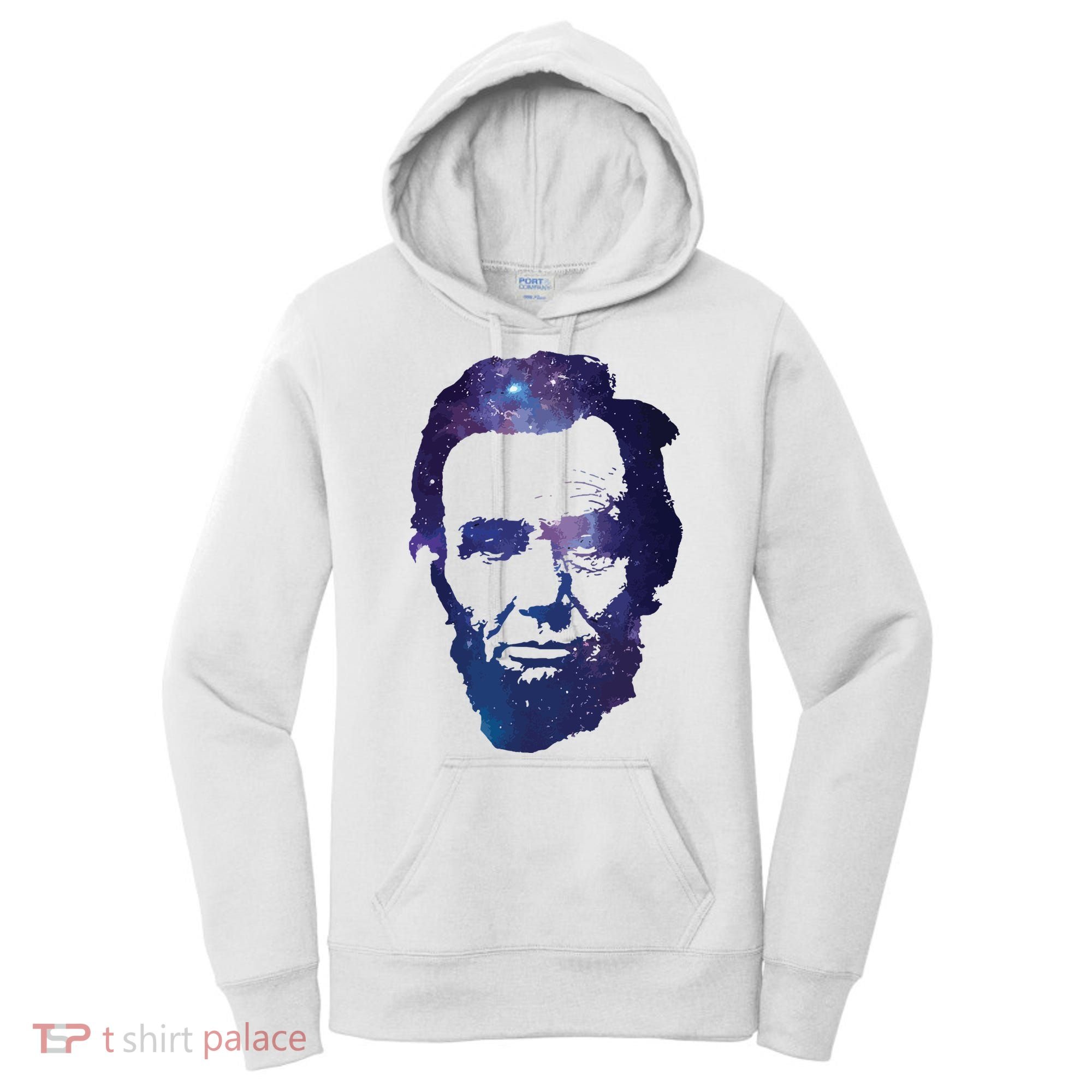 Abe Abraham Lincoln Galaxy Retro President 4th Of July Women's Hoodie