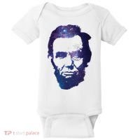 Abe Abraham Lincoln Galaxy Retro President 4th Of July Baby Bodysuit thumb 0