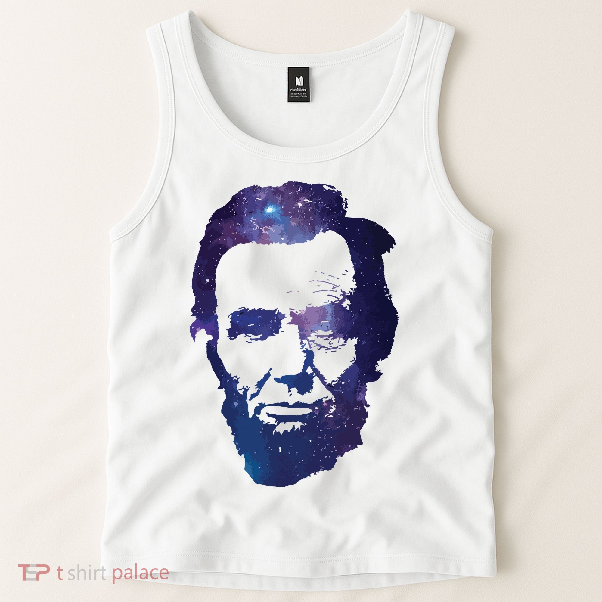 Abe Abraham Lincoln Galaxy Retro President 4th Of July Tank Top