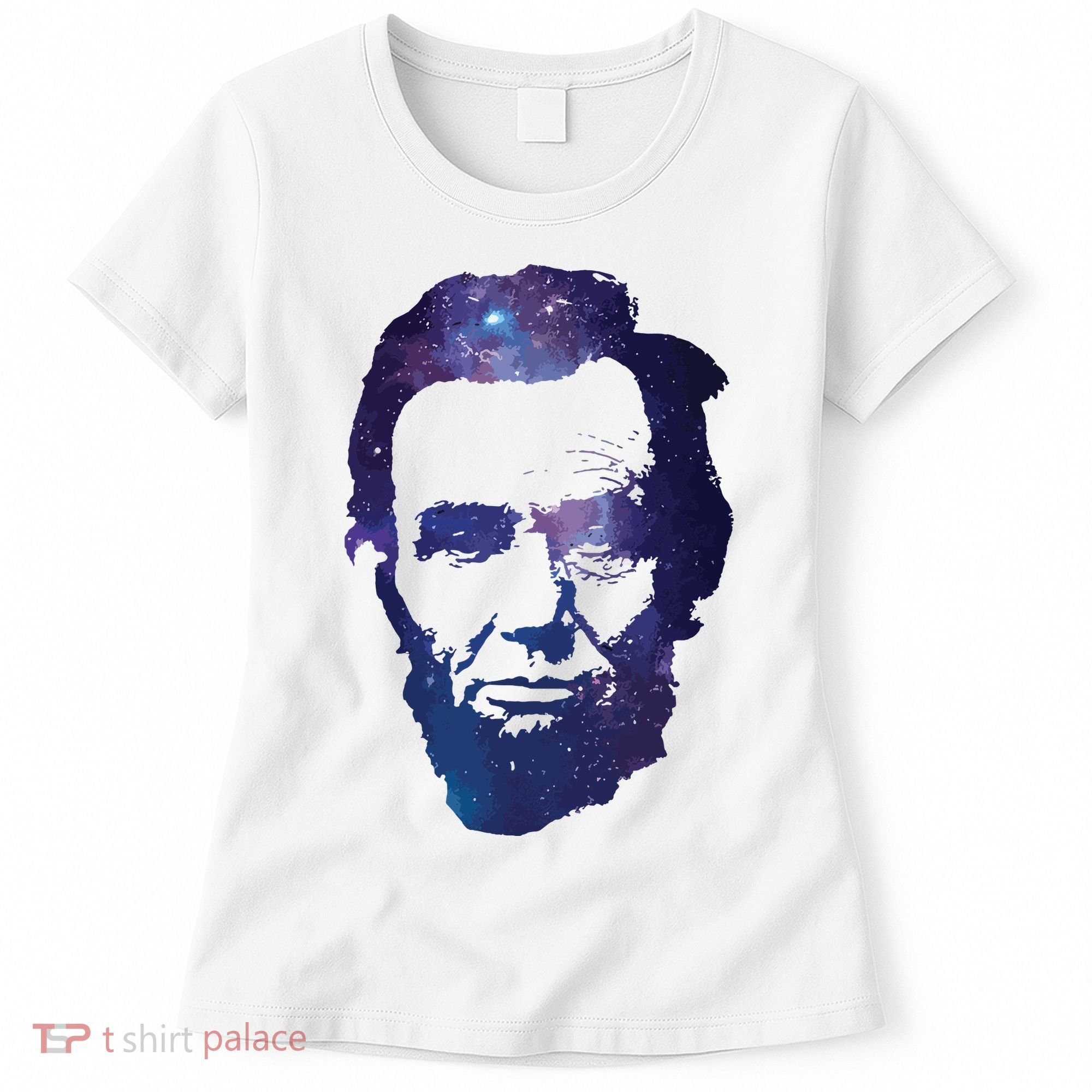 Abe Abraham Lincoln Galaxy Retro President 4th Of July Women's T-Shirt