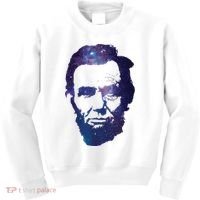 Abe Abraham Lincoln Galaxy Retro President 4th Of July Kids Sweatshirt thumb 0