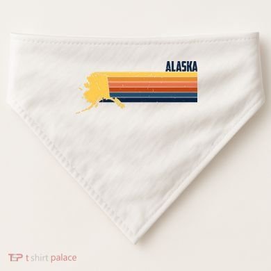 Retro Vintage Alaska USA-Made Doggie Bandana