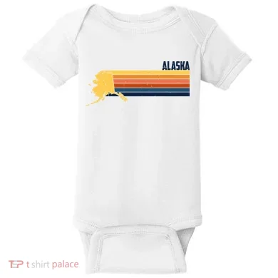 Retro Vintage Alaska Baby Bodysuit