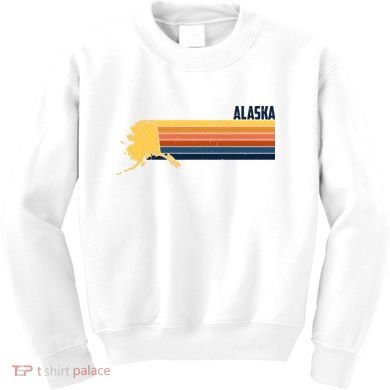 Retro Vintage Alaska Kids Sweatshirt