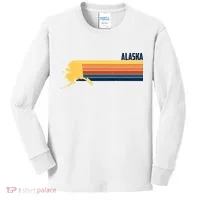 Retro Vintage Alaska Kids Long Sleeve Shirt thumb 0