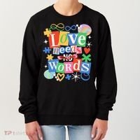Autism Awareness Love Needs No Word Women's Sweatshirt thumb 0