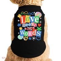 Autism Awareness Love Needs No Word Doggie Tank thumb 0