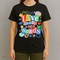 Autism Awareness Love Needs No Word T-Shirt thumb 4