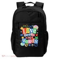 Autism Awareness Love Needs No Word Backpack thumb 0