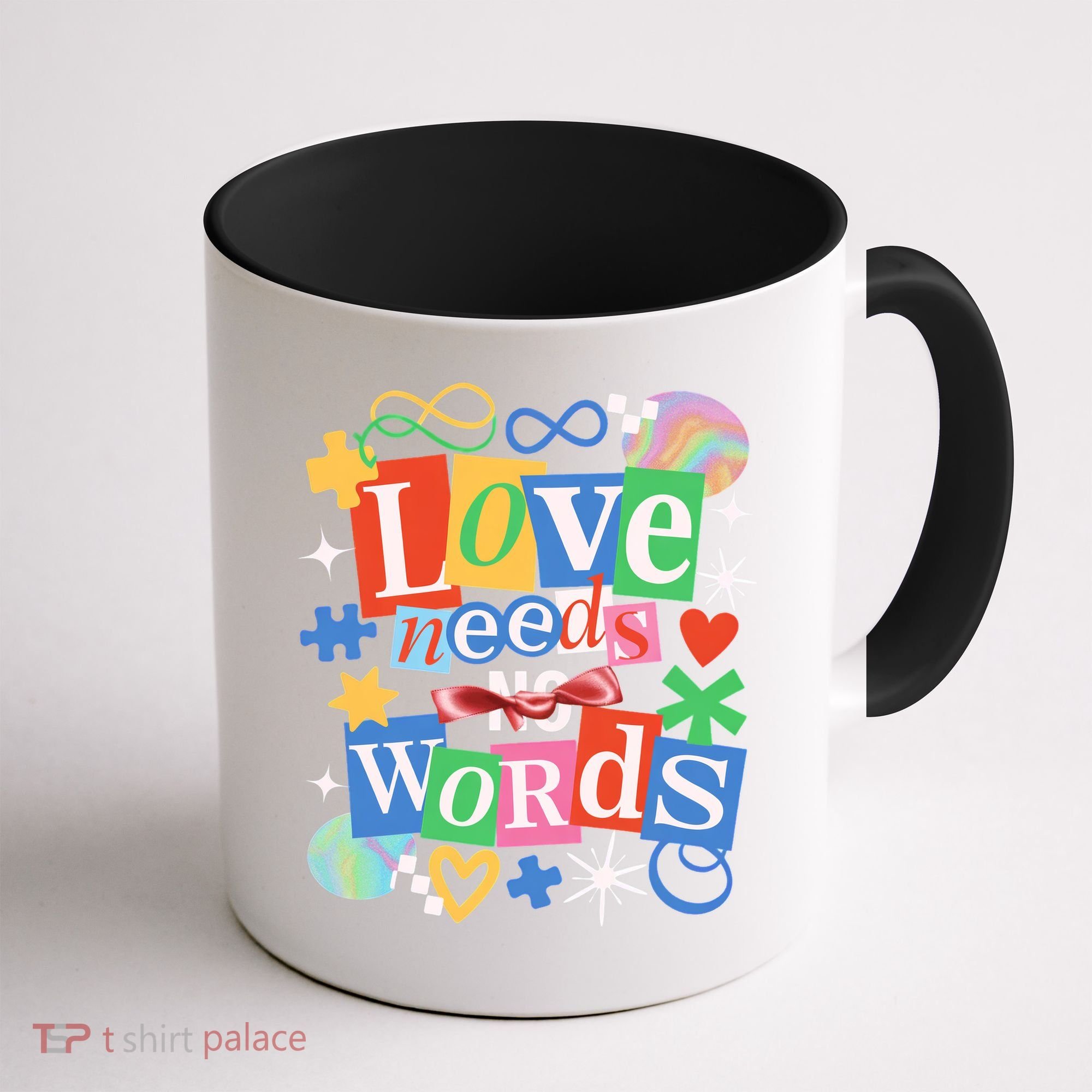 Autism Awareness Love Needs No Word Coffee Mug