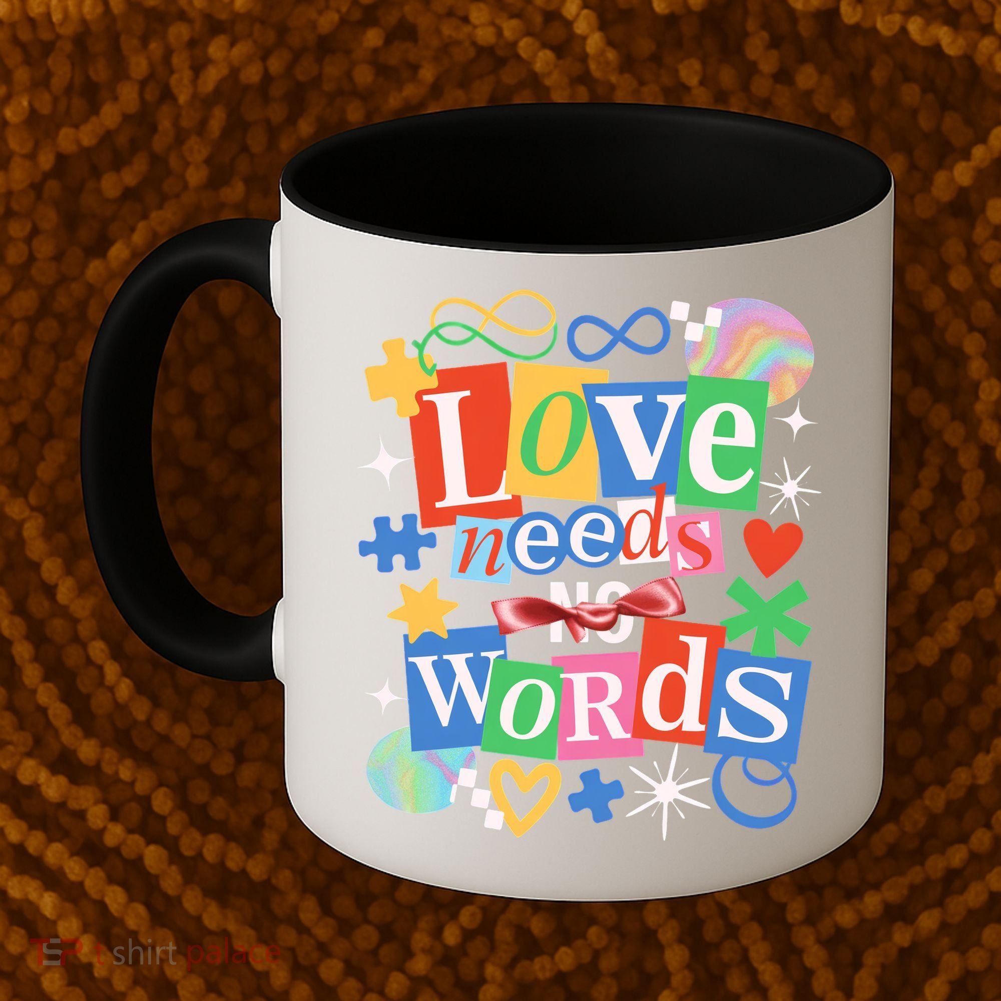 Autism Awareness Love Needs No Word Coffee Mug