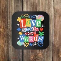 Autism Awareness Love Needs No Word Coaster thumb 0