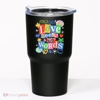 Autism Awareness Love Needs No Word Tumbler thumb 0