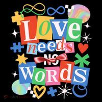 Autism Awareness Love Needs No Word Ornament thumb 1