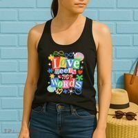 Autism Awareness Love Needs No Word Women's Tank Top thumb 2