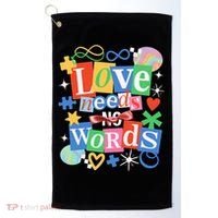 Autism Awareness Love Needs No Word Golf Towel thumb 0