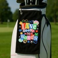 Autism Awareness Love Needs No Word Golf Towel thumb 2