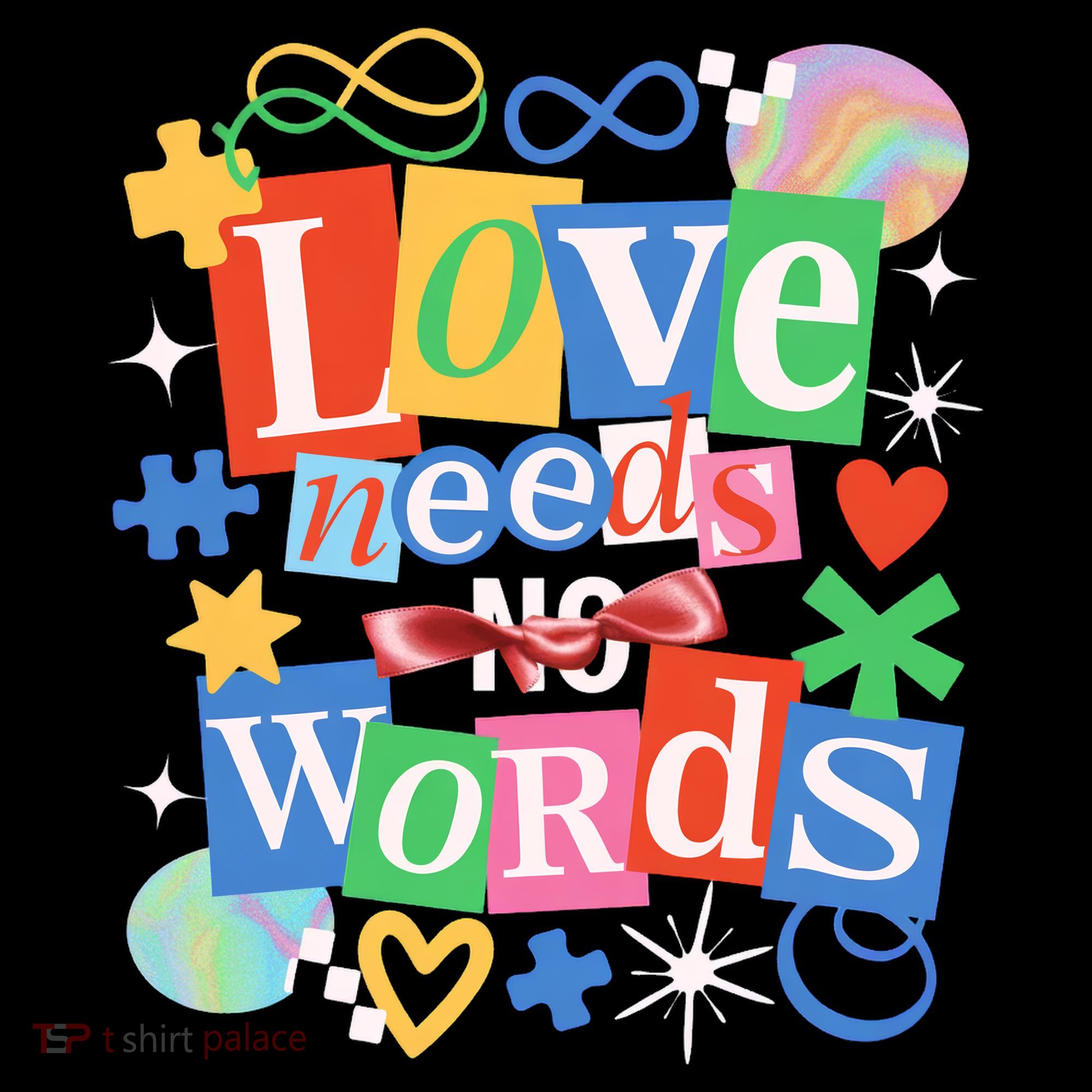 Autism Awareness Love Needs No Word Toddler T-Shirt