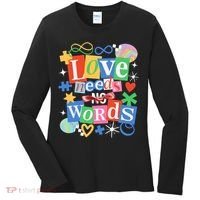 Autism Awareness Love Needs No Word Women's Long Sleeve Shirt thumb 0