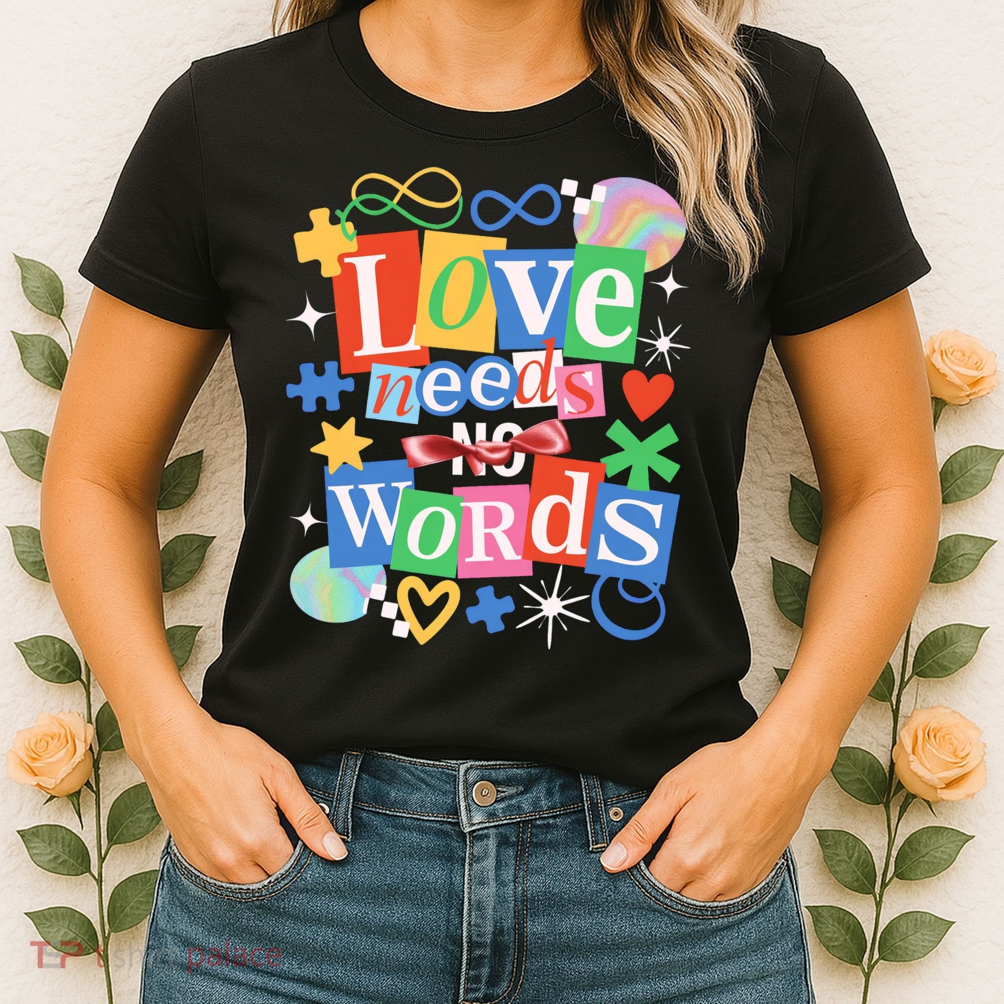 Autism Awareness Love Needs No Word Women's T-Shirt