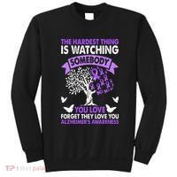 AlzheimerS Awareness Love Support Purple Ribbon Month Sweatshirt thumb 0