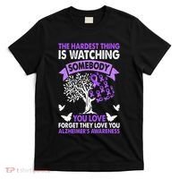 AlzheimerS Awareness Love Support Purple Ribbon Month T-Shirt thumb 0