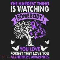 AlzheimerS Awareness Love Support Purple Ribbon Month Beanie thumb 2