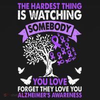 AlzheimerS Awareness Love Support Purple Ribbon Month Women's Hoodie thumb 2