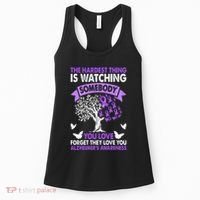 AlzheimerS Awareness Love Support Purple Ribbon Month Women's Tank Top thumb 0