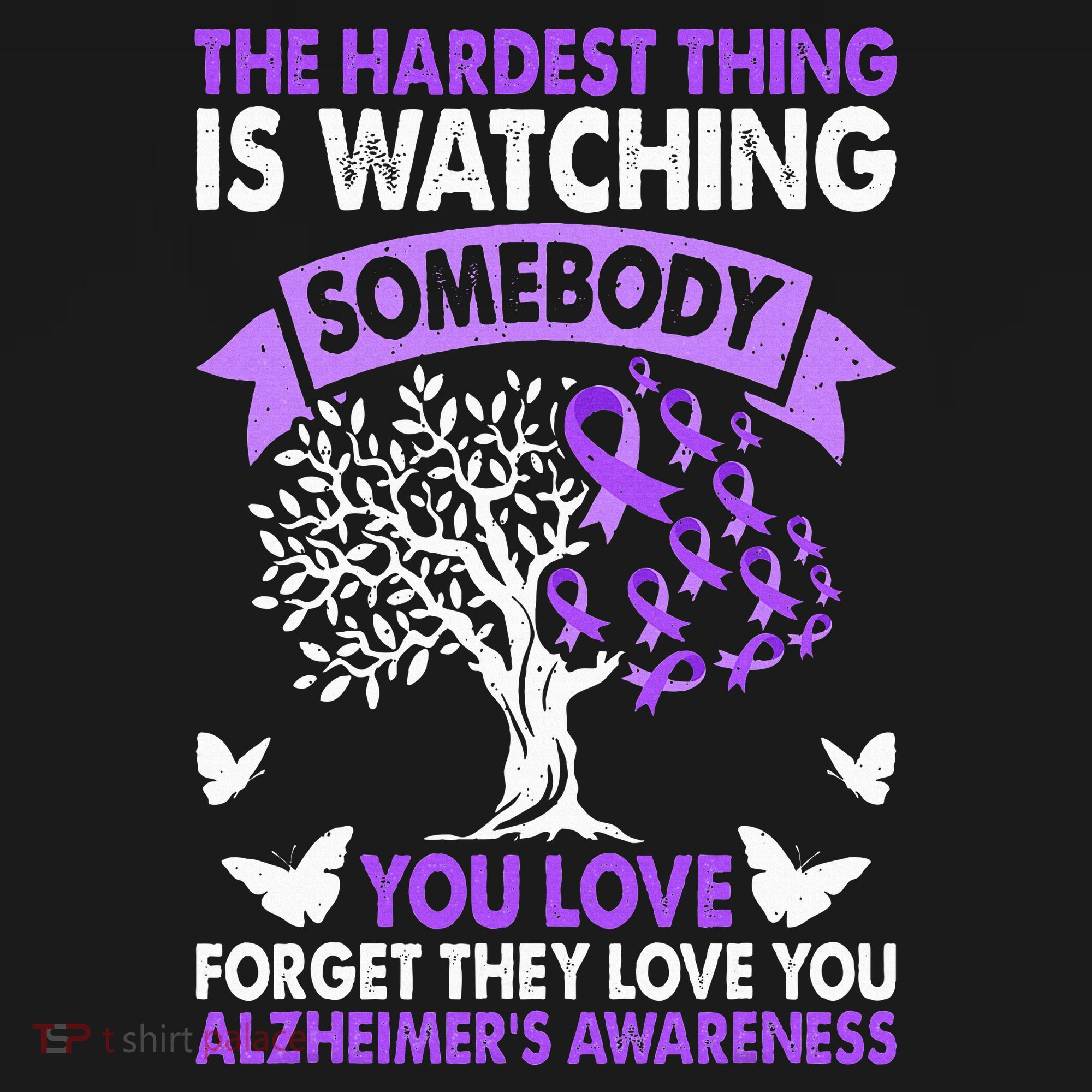AlzheimerS Awareness Love Support Purple Ribbon Month Women's Tank Top