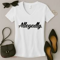 Allegedly Women's V-Neck T-Shirt thumb 2