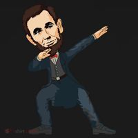 Abraham Abe Lincoln Dabbing Dab Dance 4th Of July Gift Coaster thumb 2