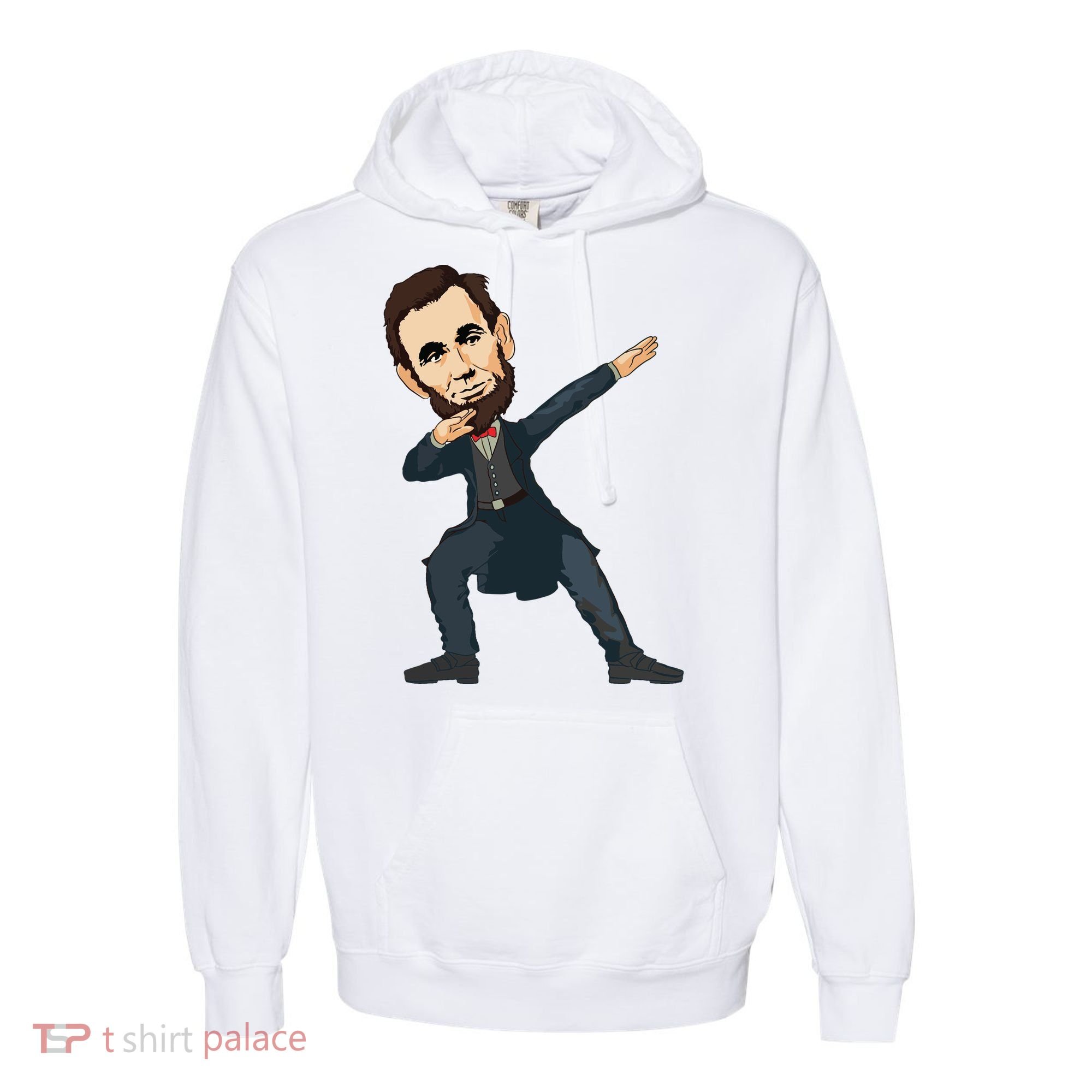 Abraham Abe Lincoln Dabbing Dab Dance 4th Of July Gift Comfort Colors Garment-Dyed Hooded Sweatshirt