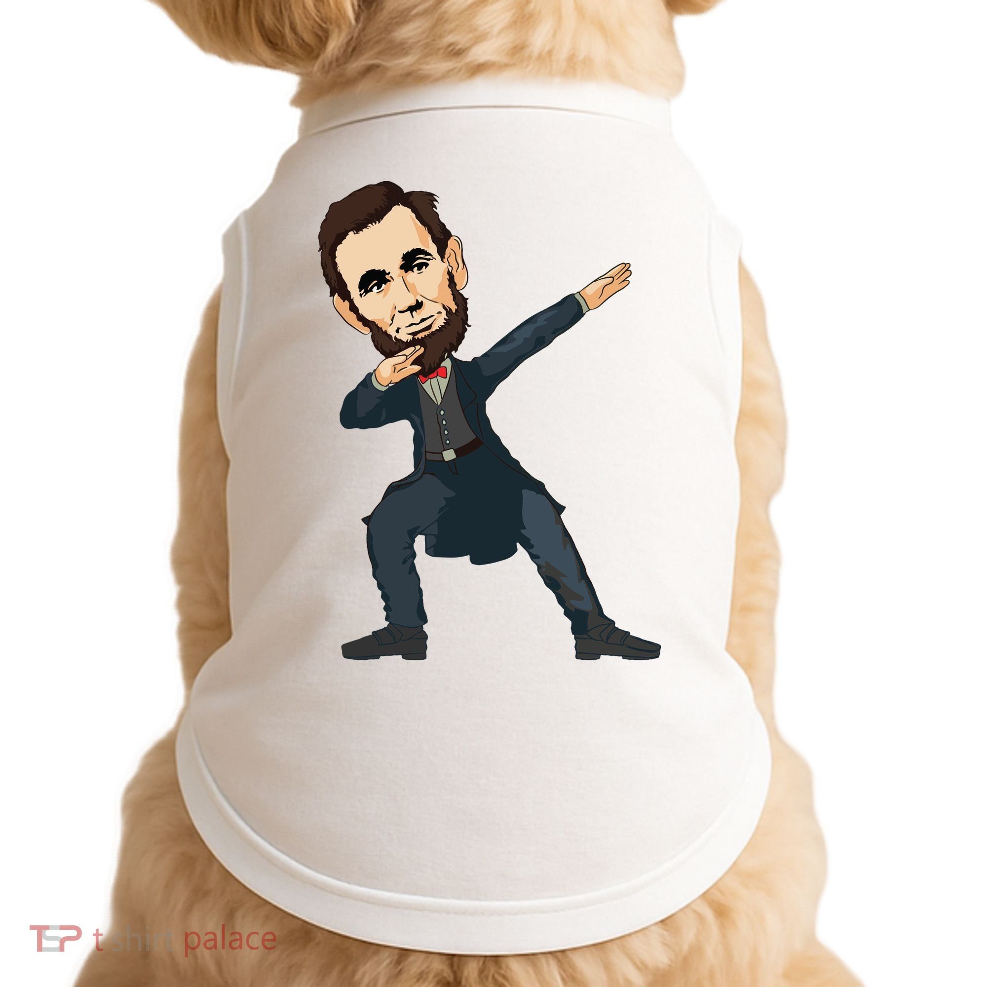 Abraham Abe Lincoln Dabbing Dab Dance 4th Of July Gift Doggie Tank