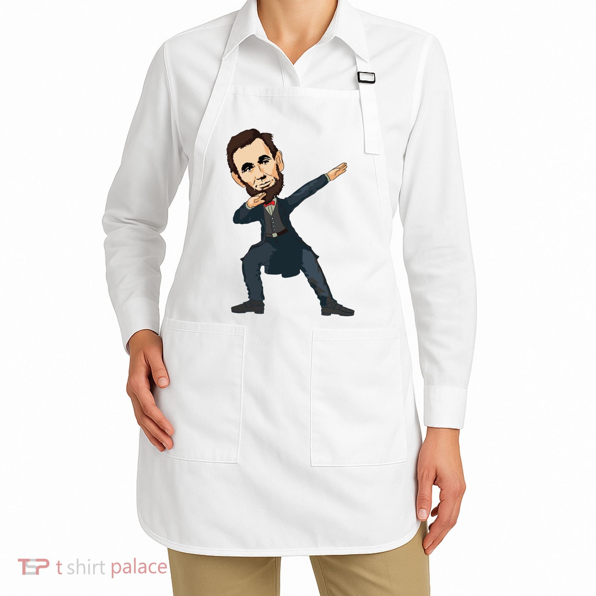 Abraham Abe Lincoln Dabbing Dab Dance 4th Of July Gift Apron