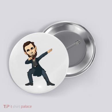 Abraham Abe Lincoln Dabbing Dab Dance 4th Of July Gift Button