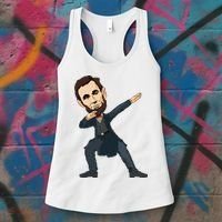 Abraham Abe Lincoln Dabbing Dab Dance 4th Of July Gift Women's Tank Top thumb 3