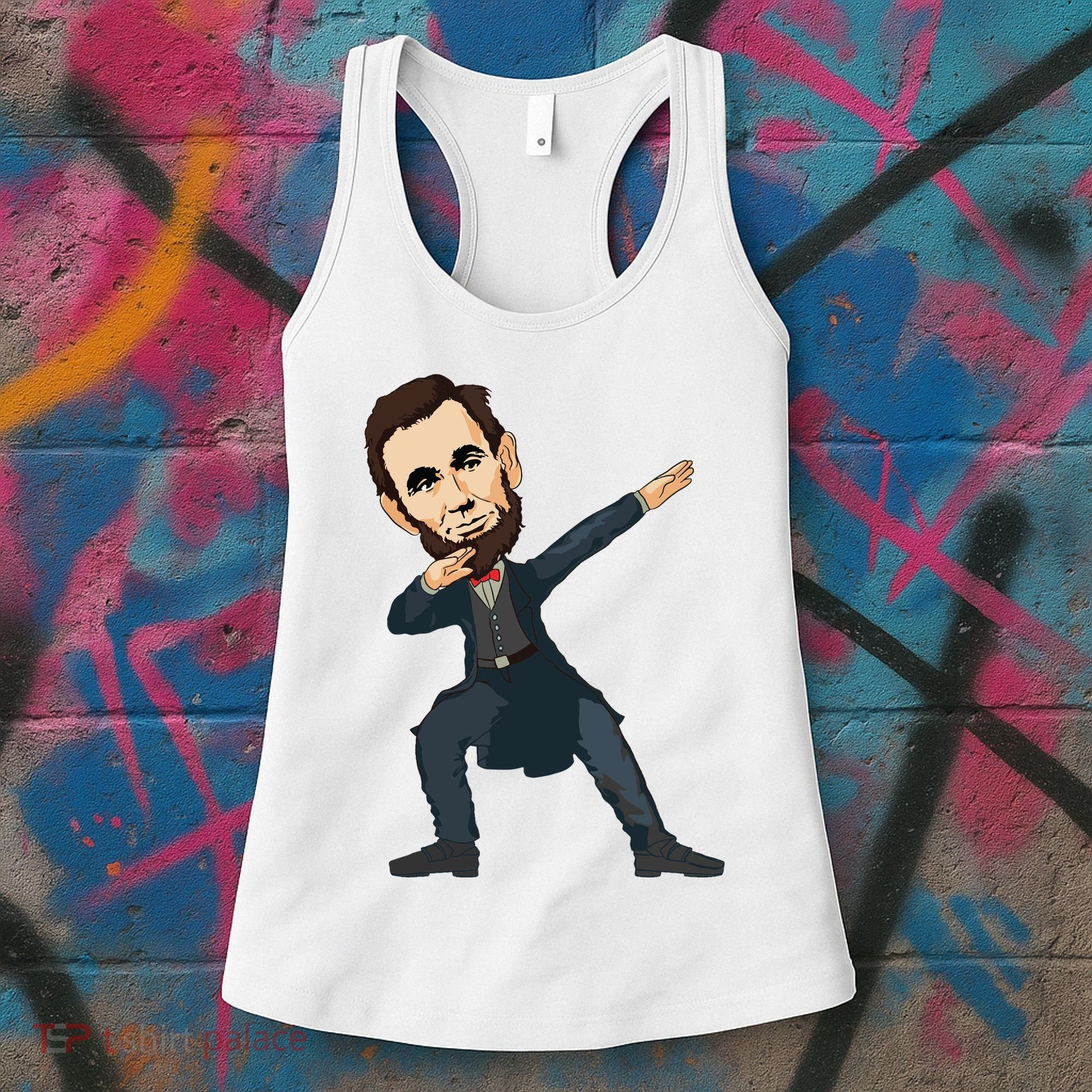 Abraham Abe Lincoln Dabbing Dab Dance 4th Of July Gift Women's Tank Top