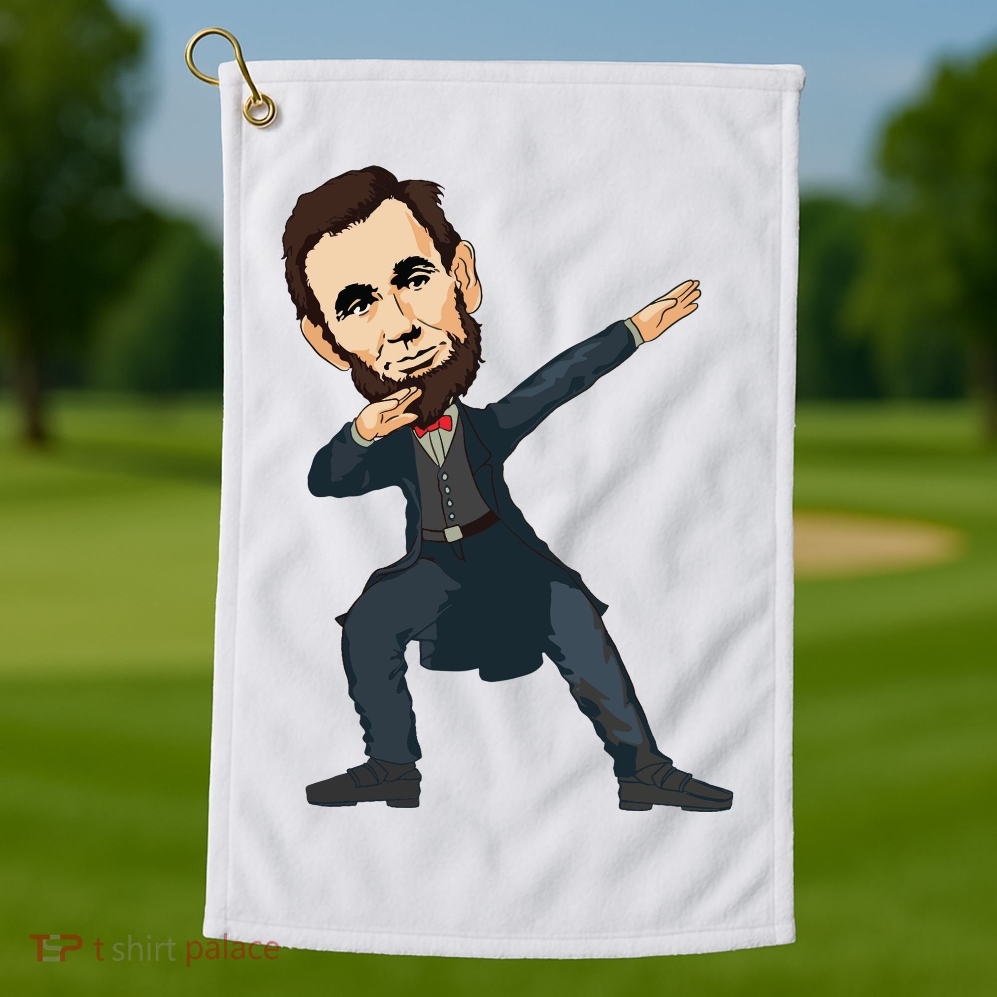 Abraham Abe Lincoln Dabbing Dab Dance 4th Of July Gift Golf Towel