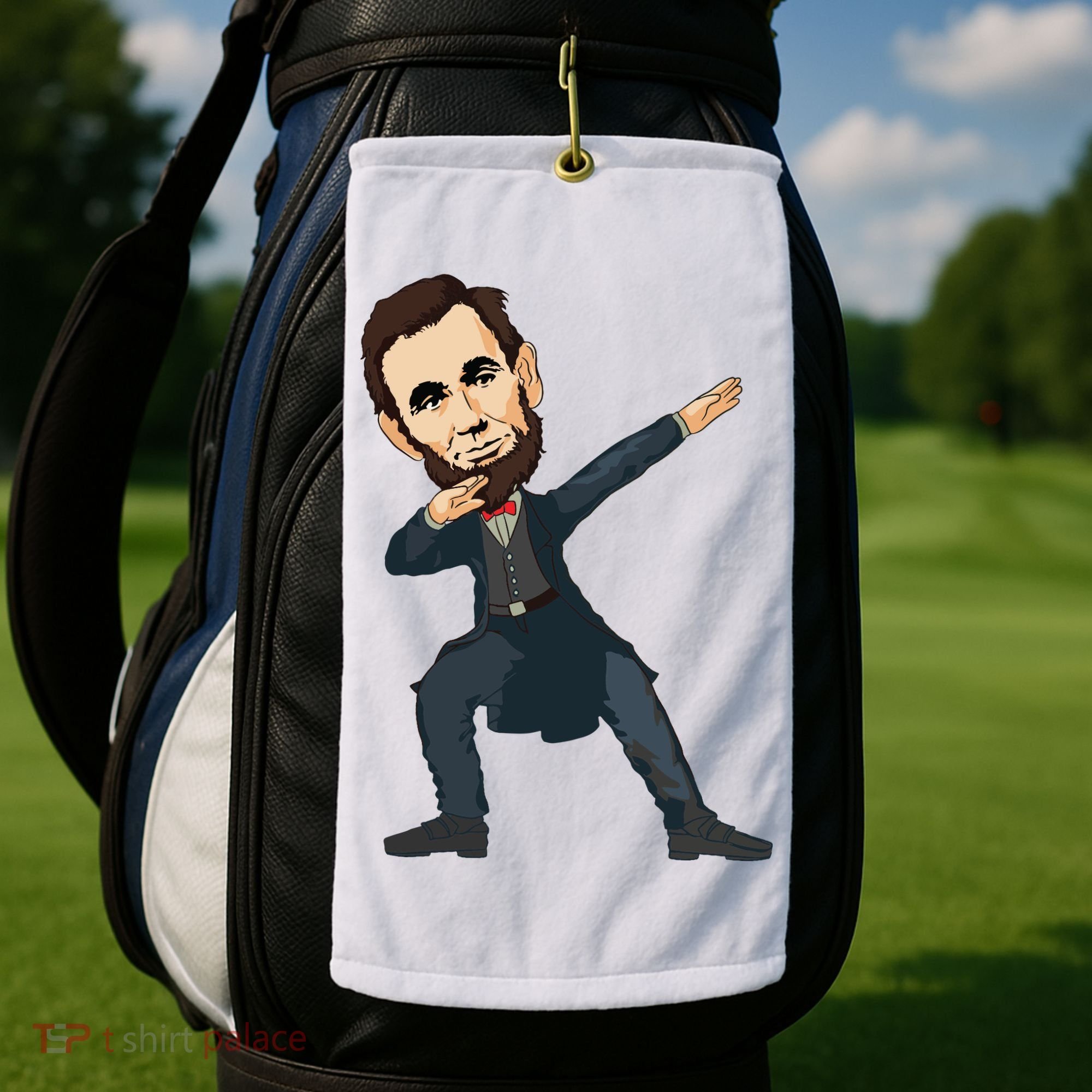 Abraham Abe Lincoln Dabbing Dab Dance 4th Of July Gift Golf Towel