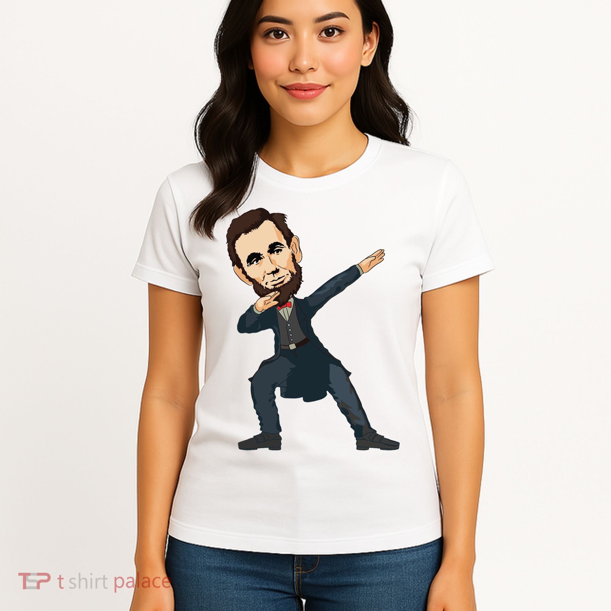 Abraham Abe Lincoln Dabbing Dab Dance 4th Of July Gift Women's T-Shirt