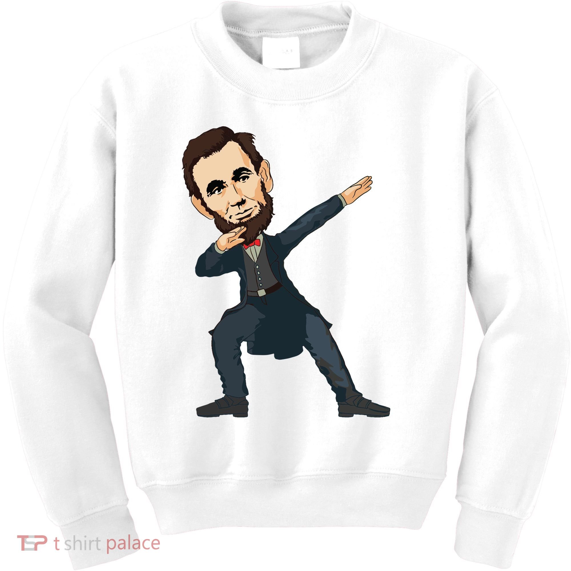 Abraham Abe Lincoln Dabbing Dab Dance 4th Of July Gift Kids Sweatshirt